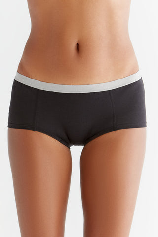 Kadın Organik Pamuklu Boyshort – GOTS Sertifikalı 3'lü Paket -  Siyah