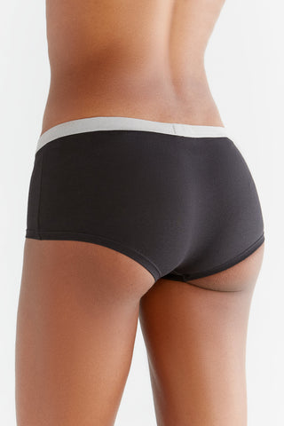 Kadın Organik Pamuklu Boyshort – GOTS Sertifikalı 3'lü Paket -  Siyah