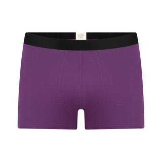 GOTS Sertifikalı Organik Pamuk Erkek Trunk Boxer İç Çamaşırı 3'lü Paket - Mor