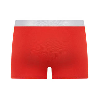 GOTS Sertifikalı Organik Pamuk Erkek Trunk Boxer İç Çamaşırı 3'lü Paket - Kırmızı