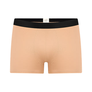 GOTS Sertifikalı Organik Pamuk Erkek Trunk Boxer İç Çamaşırı 3'lü Paket - Bej