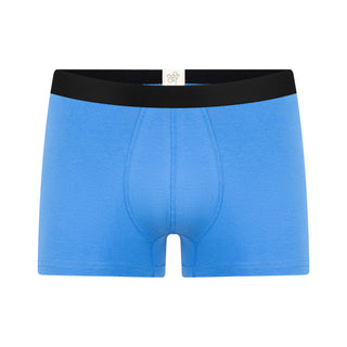 GOTS Sertifikalı Organik Pamuk Erkek Trunk Boxer İç Çamaşırı 3'lü Paket - Aquamarin Mavi
