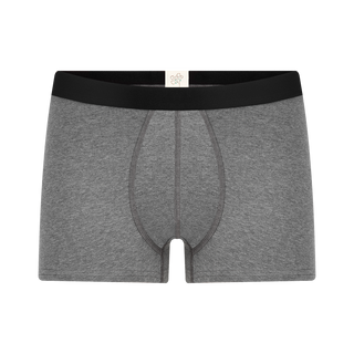 GOTS Sertifikalı Organik Pamuk Erkek Trunk Boxer İç Çamaşırı 3'lü Paket - Melanj Gri