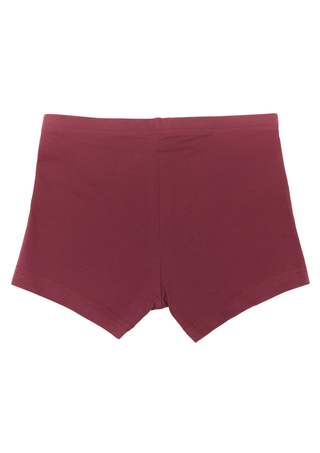 GOTS Sertifikalı Organik Pamuk Erkek Çocuk Boxer 3'lü Paket - Bordo
