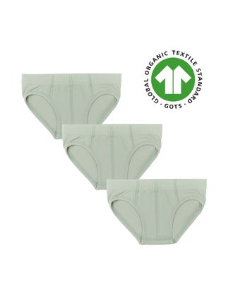 Erkek Çocuk Organik Pamuklu Slip – GOTS Sertifikalı - 3'lü Paket - Eisberg Yeşil