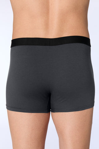 GOTS Sertifikalı Organik Pamuk Erkek Trunk Boxer İç Çamaşırı - Antrasit