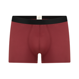 GOTS Sertifikalı Organik Pamuk Erkek Trunk Boxer İç Çamaşırı 3'lü Paket - Bordo