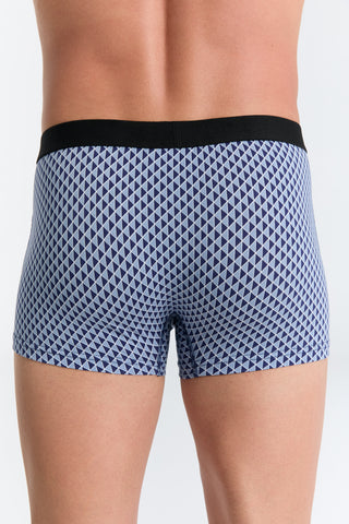 GOTS Sertifikalı Organik Pamuk Erkek Trunk Boxer İç Çamaşırı 3'lü Paket - Geometrik