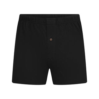 GOTS Sertifikalı Organik Pamuk Erkek Boxer Şort İç Çamaşırı - Siyah
