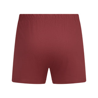 GOTS Sertifikalı Organik Pamuk Erkek Boxer Şort İç Çamaşırı - Bordo