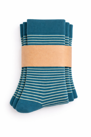 Organik Pamuk Unisex Çorap – Petrol Yesili/ Buz Yeşili - 3'lü Paket