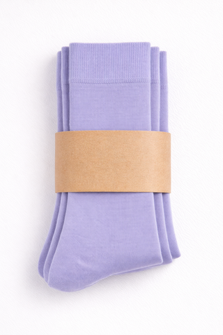 Organik Pamuk Unisex Çorap – Lavanta - 3'lü Paket