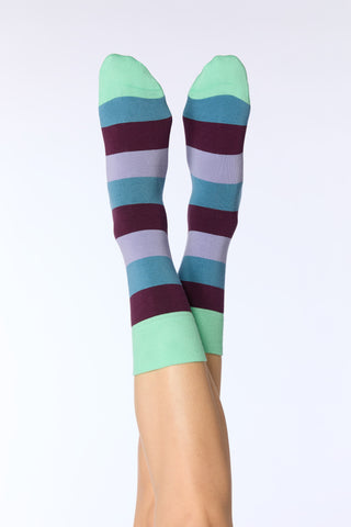 Organik Pamuk Unisex Çorap – Kivi/Magenta/Gök Mavisi/Lavanta