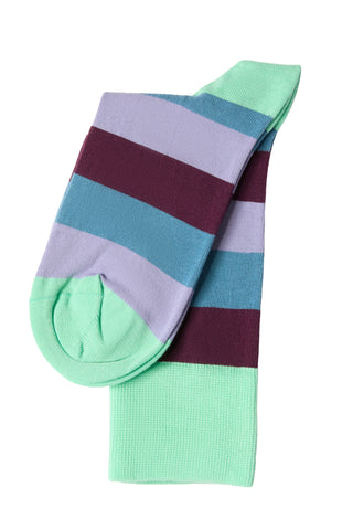 Organik Pamuk Unisex Çorap – Kivi/Magenta/Gök Mavisi/Lavanta - 6'lı Paket