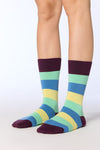 Organik Pamuk Unisex Çorap – Magenta/Kivi/Akuamarin/Lime