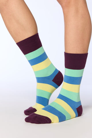 Organik Pamuk Unisex Çorap – Magenta/Kivi/Akuamarin/Lime