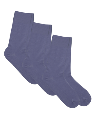 Organik Pamuk Unisex Çorap – Lavanta - 3'lü Paket