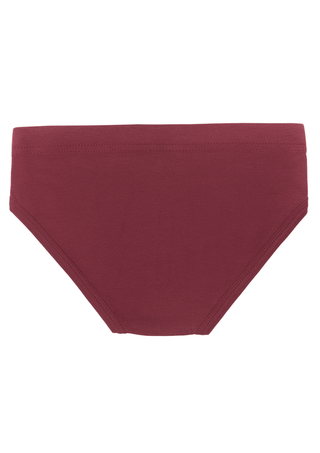 Erkek Çocuk Organik Pamuklu Slip – GOTS Sertifikalı - 3'lü Paket - Bordo
