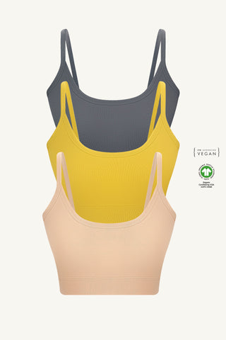 Doğal & Nötr Üçlü - GOTS Sertifikalı Organik Pamuk Büstiyer