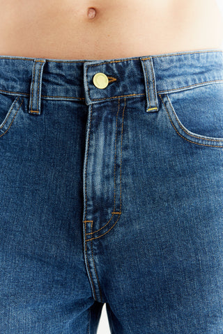 GOTS Sertifikalı Vegan Erkek Straight Fit Kot Pantolon – Organik Pamuklu Jean Mavi