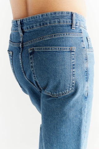 GOTS Sertifikalı Vegan Erkek Straight Fit Kot Pantolon – Jean Açık Mavi