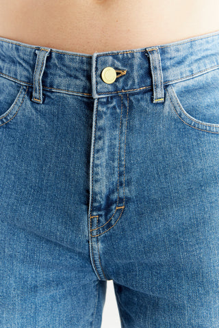 GOTS Sertifikalı Vegan Erkek Straight Fit Kot Pantolon – Jean Açık Mavi