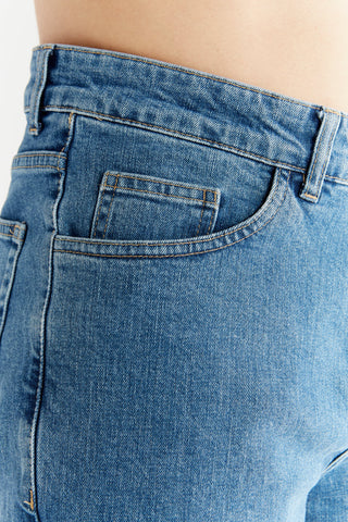 GOTS Sertifikalı Vegan Erkek Straight Fit Kot Pantolon – Jean Açık Mavi