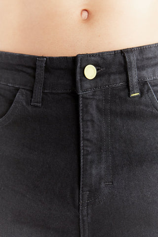 GOTS Sertifikalı Vegan Erkek Straight Fit Kot Pantolon – Jean Açık Siyah