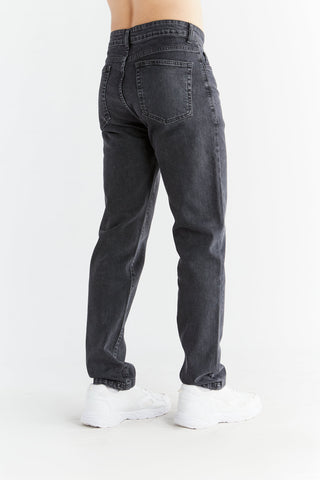 GOTS Sertifikalı Vegan Erkek Straight Fit Kot Pantolon – Jean Karbon Gri