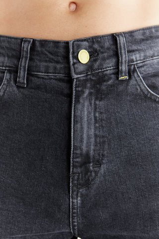GOTS Sertifikalı Vegan Erkek Straight Fit Kot Pantolon – Jean Karbon Gri