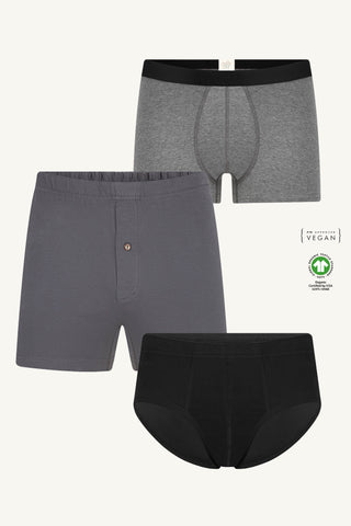 Klasik Nötr - GOTS Sertifikalı Organik Erkek İç Çamaşırı