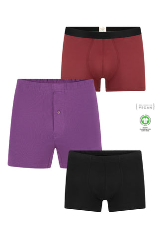 Koyu & Retro Renkler - GOTS Sertifikalı Organik Erkek İç Çamaşırı