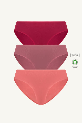 Romantik Tonlar Üçlüsü - GOTS Sertifikalı Organik Pamuk Kadın Külot