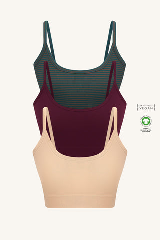 Sıcak & Soğuk Tonlar Üçlüsü - GOTS Sertifikalı Organik Pamuk Büstiyer