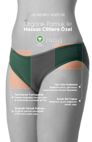 GOTS Sertifikalı Organik Pamuk Külot ve Büstiyer Set - Antrasit Gri